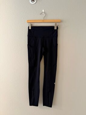 lululemon athletica Black High-Waist Leggings with Side Pockets